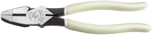 Klein Tools D20009NEGLW Side Cutter Linemans Pliers. Made in USA. Cut ACSR. Screws. Nails. Hard Wire. 9-Inch Hi-Viz Pliers